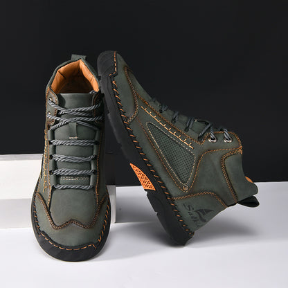 Salkin® - Waterproof, Arch Support, Pressure Relief, Spacious Toe Box Outdoor Leather Shoes