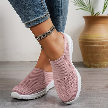 Oveltrix - Women’s Breathable Knit Slip-On Walking Shoes
