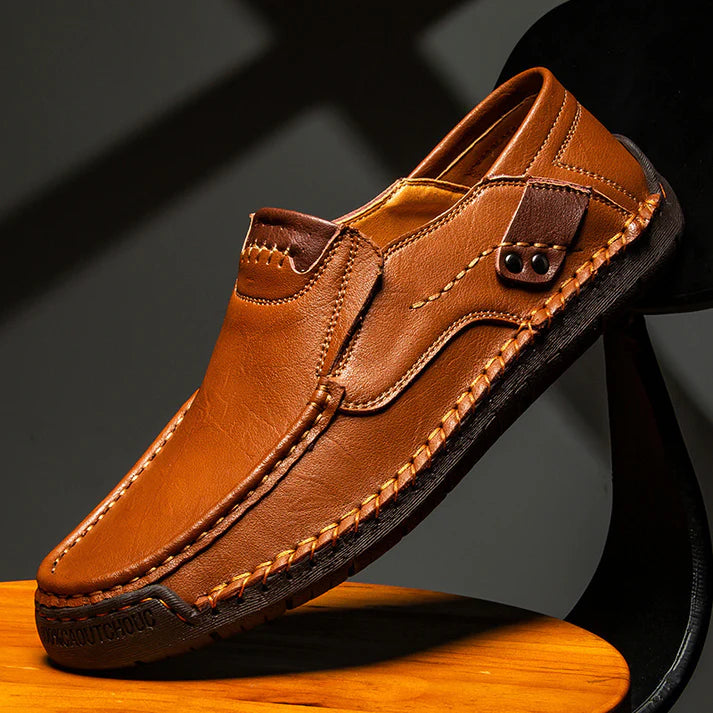 Men's Slip-On Cowhide Casual Lightweight Loafers