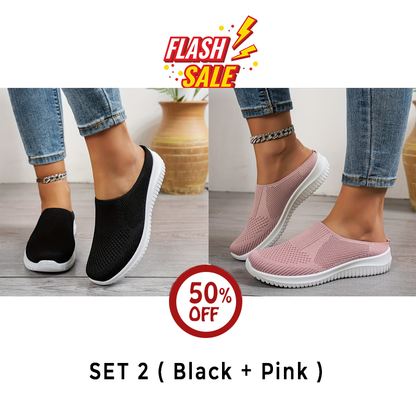 Oveltrix - Women’s Breathable Knit Slip-On Walking Shoes