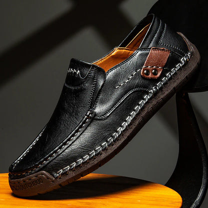 Men's Slip-On Cowhide Casual Lightweight Loafers