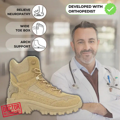 🔥50% OFF🔥 New Year Sale🎄OVELTRIX Orthopedic Work Boots – Waterproof, Anti-Slip & Anti-Sprain