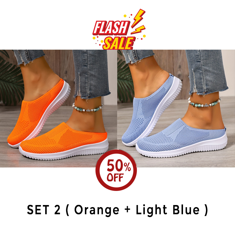 Oveltrix - Women’s Breathable Knit Slip-On Walking Shoes