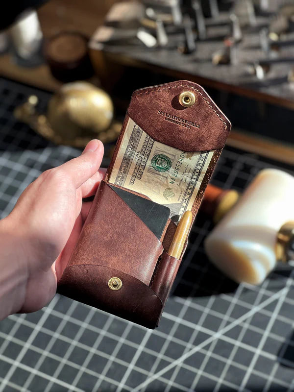 Sorrin — Handmade Full Grain Leather Wallet with Pen Slot