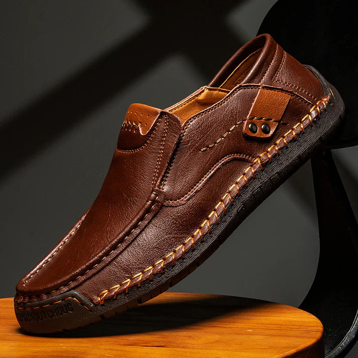 Men's Slip-On Cowhide Casual Lightweight Loafers