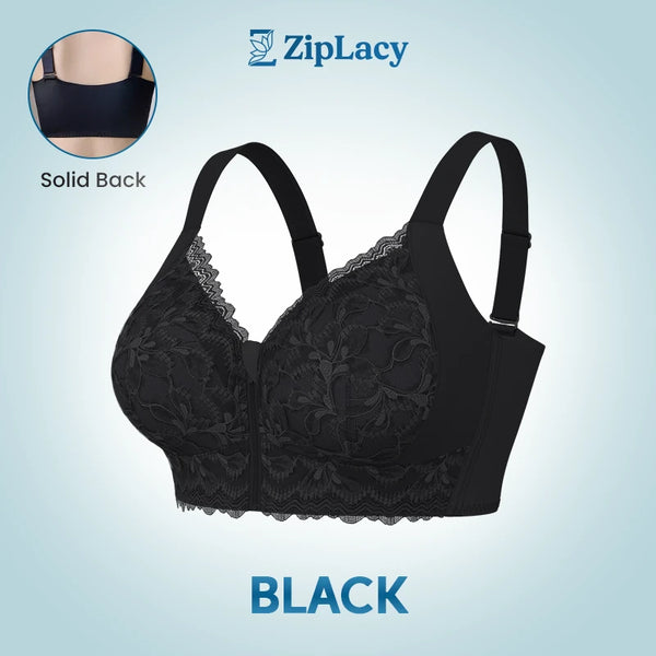 ZipLacy - SPRING SALE 70% OFF - Ultra Soft Front Zip Wireless Lifting Bra