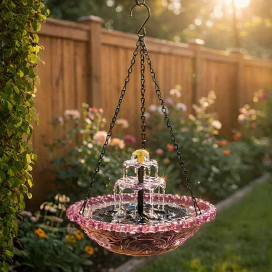 🔥🔥Solar Cascade Hanging Bird Bath Fountain