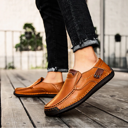 Men's Slip-On Cowhide Casual Lightweight Loafers