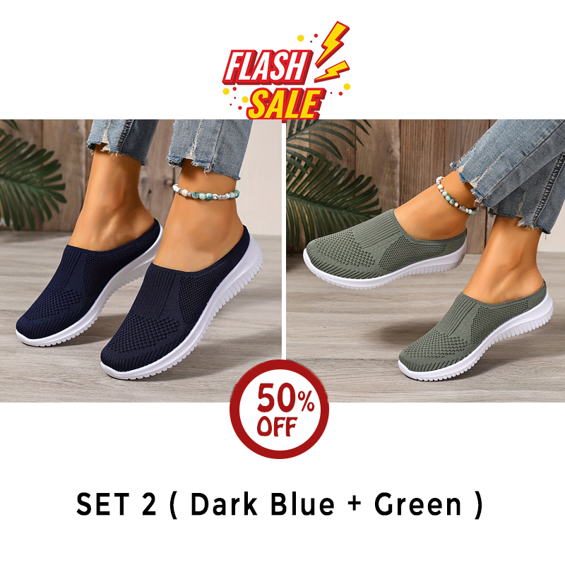 Oveltrix - Women’s Breathable Knit Slip-On Walking Shoes