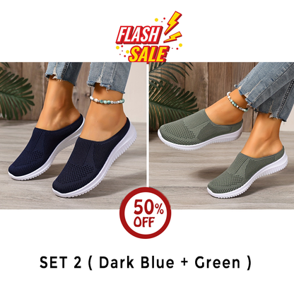 Oveltrix - Women’s Breathable Knit Slip-On Walking Shoes