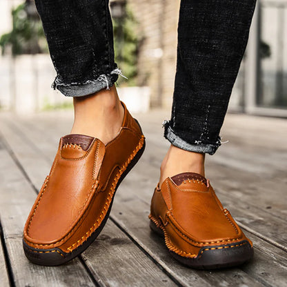 Men's Slip-On Cowhide Casual Lightweight Loafers
