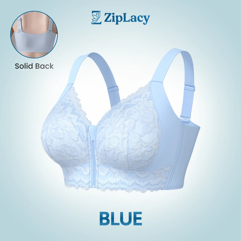ZipLacy - SPRING SALE 70% OFF - Ultra Soft Front Zip Wireless Lifting Bra