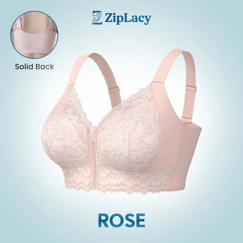 ZipLacy - SPRING SALE 70% OFF - Ultra Soft Front Zip Wireless Lifting Bra
