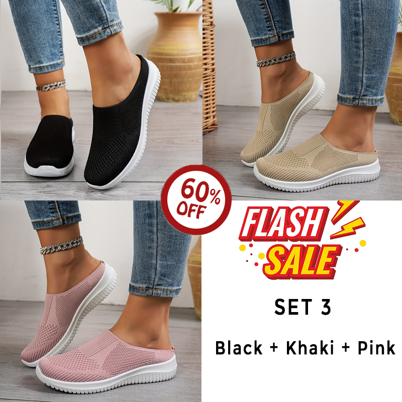 Oveltrix - Women’s Breathable Knit Slip-On Walking Shoes