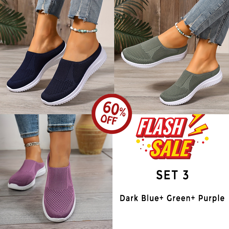 Oveltrix - Women’s Breathable Knit Slip-On Walking Shoes