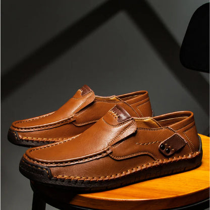 Men's Slip-On Cowhide Casual Lightweight Loafers