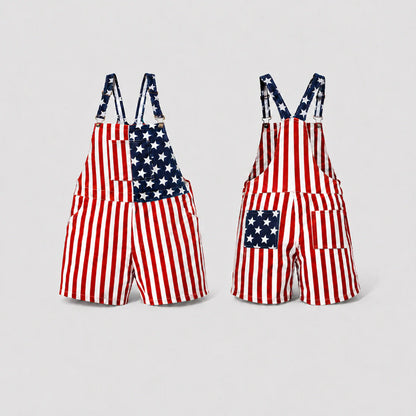 📢📢50% OFF !! ⏰ American Flag Unisex Overalls