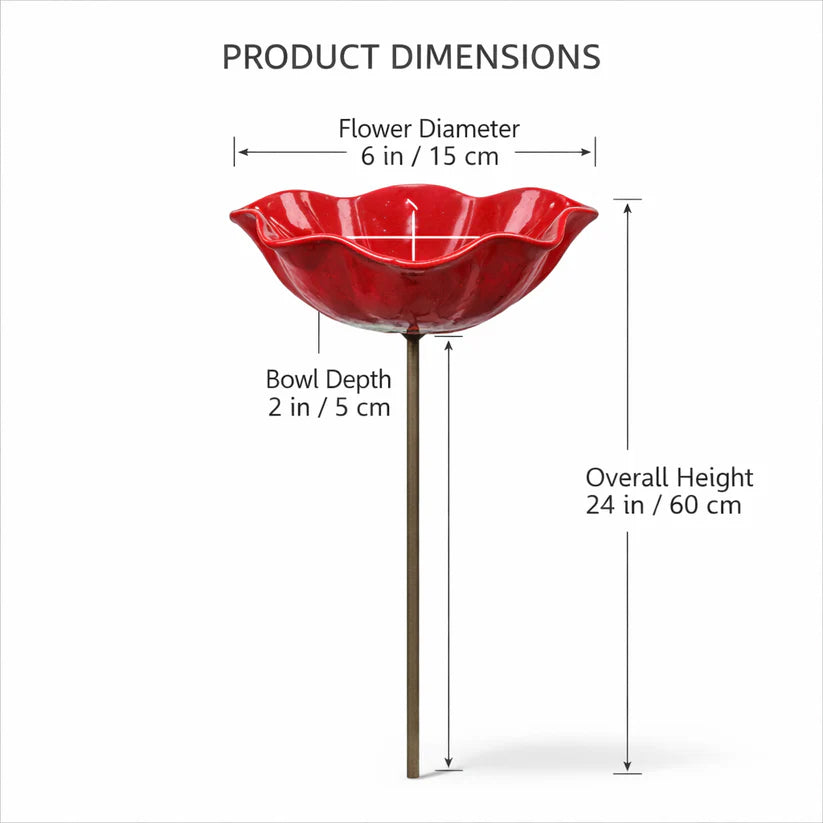 Handmade Metal Flower Garden Stake🐦
