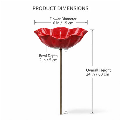 Handmade Metal Flower Garden Stake🐦