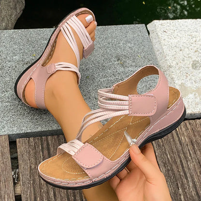 Women's Orthopedic Open Toe Sandals — Arch Support, Adjustable Strap