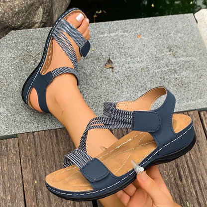 Women's Orthopedic Open Toe Sandals — Arch Support, Adjustable Strap