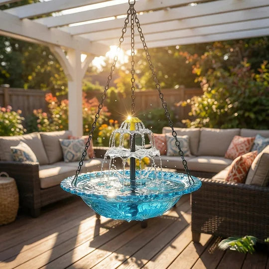 🔥🔥Solar Cascade Hanging Bird Bath Fountain