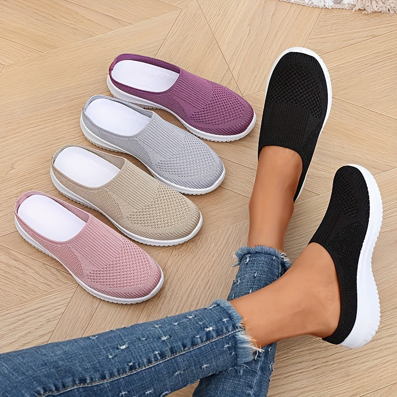 Oveltrix - Women’s Breathable Knit Slip-On Walking Shoes