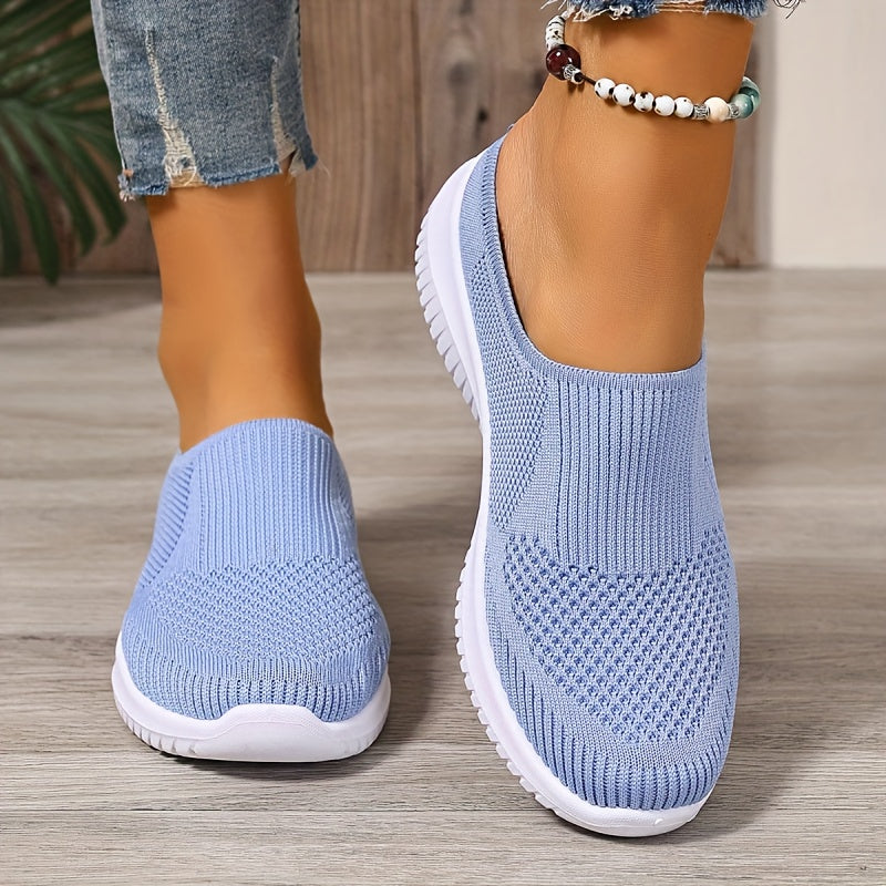 Oveltrix - Women’s Breathable Knit Slip-On Walking Shoes