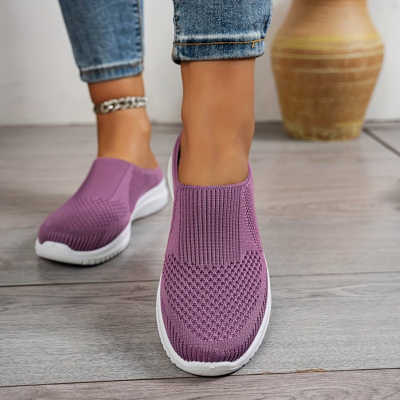 Oveltrix - Women’s Breathable Knit Slip-On Walking Shoes