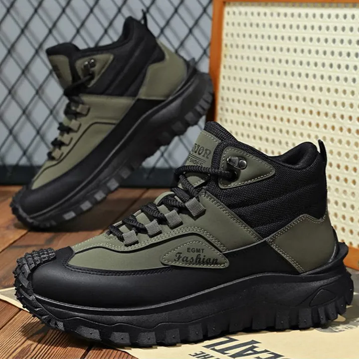 Men’s Work Hiking Boots – Waterproof, Non-Slip, Puncture and Smash Resistant, Wide Toe, Arch Support – Ideal for Daily Wear and Outdoor Adventures