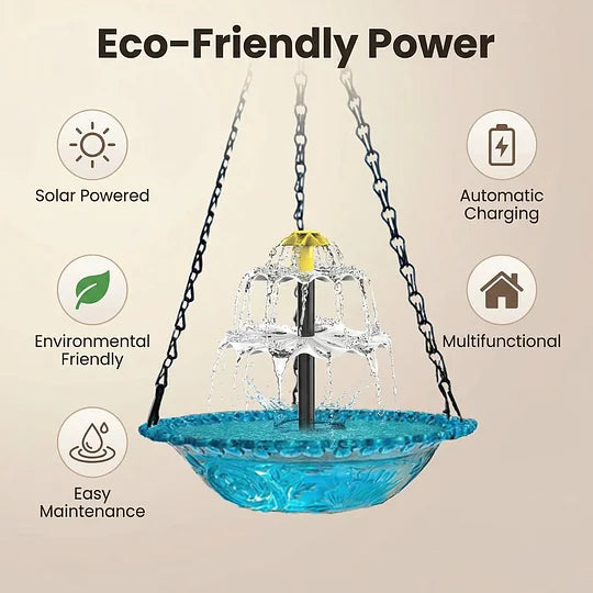 🔥🔥Solar Cascade Hanging Bird Bath Fountain