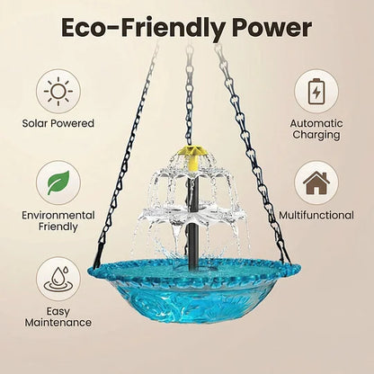 🔥🔥Solar Cascade Hanging Bird Bath Fountain