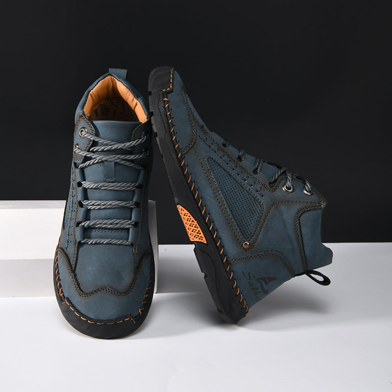 Salkin® - Waterproof, Arch Support, Pressure Relief, Spacious Toe Box Outdoor Leather Shoes