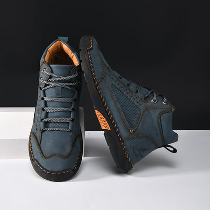 Salkin® - Waterproof, Arch Support, Pressure Relief, Spacious Toe Box Outdoor Leather Shoes