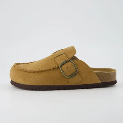 Comfortable Leather Slip On Mules For Women