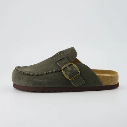 Comfortable Leather Slip On Mules For Women