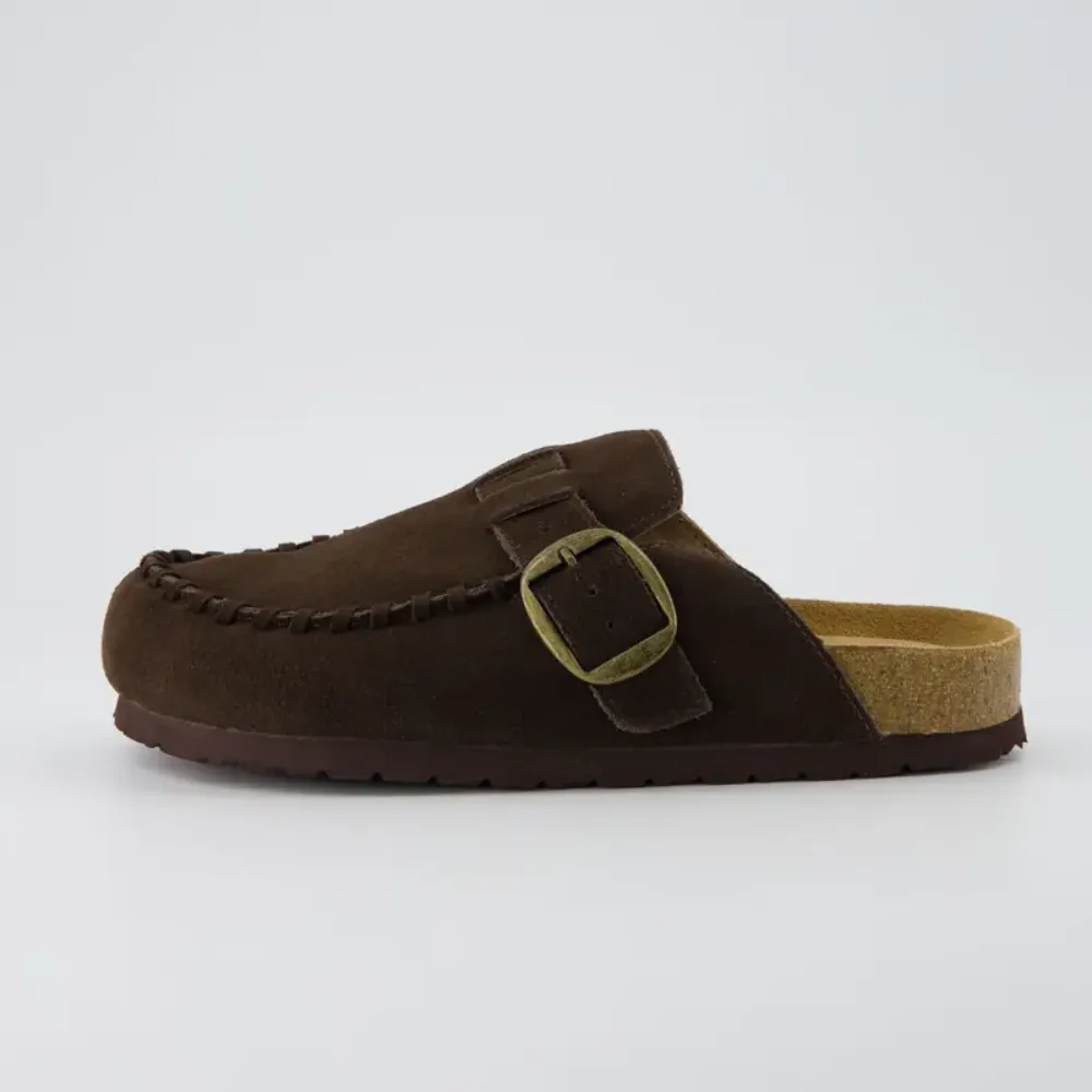 Comfortable Leather Slip On Mules For Women