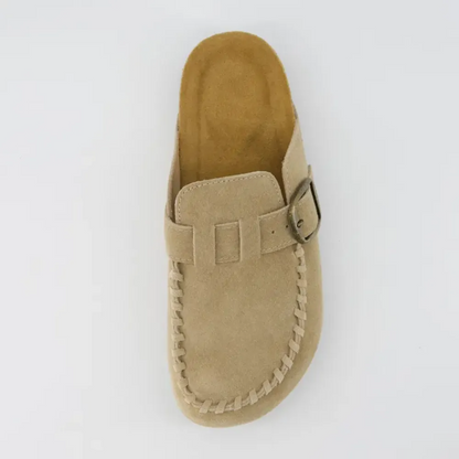 Comfortable Leather Slip On Mules For Women