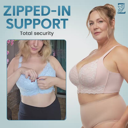 ZipLacy - SPRING SALE 70% OFF - Ultra Soft Front Zip Wireless Lifting Bra