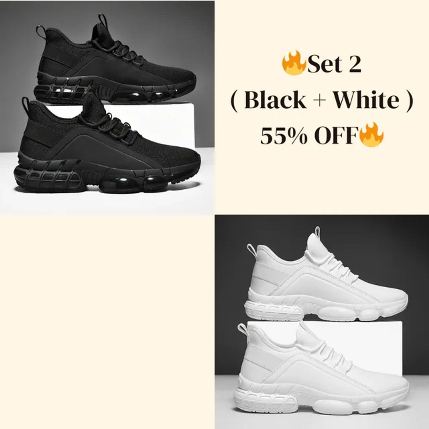 🔥Last Sale🔥Men's Lightweight Breathable Low-Top Running Shoes